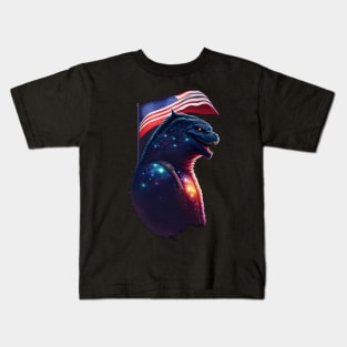 Godzilla Flag Fusion :Flagzilla Kids T-Shirt